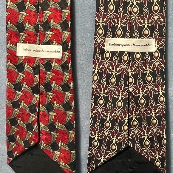 2 Metropolitan Museum of Art 100% Silk Used Neckties. Made in Canada. - Picture 2 of 3